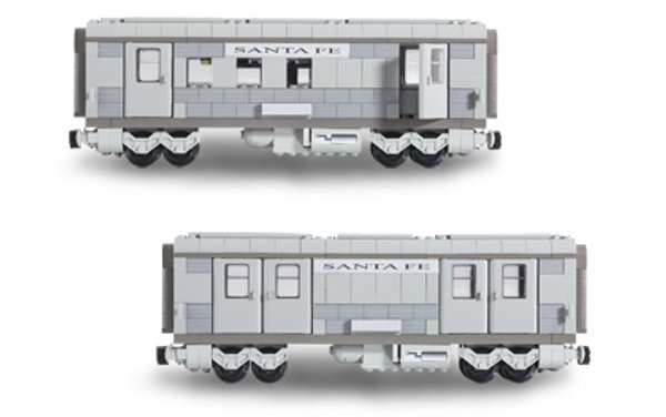 10025 Santa Fe Cars - Set I (mail or baggage car)