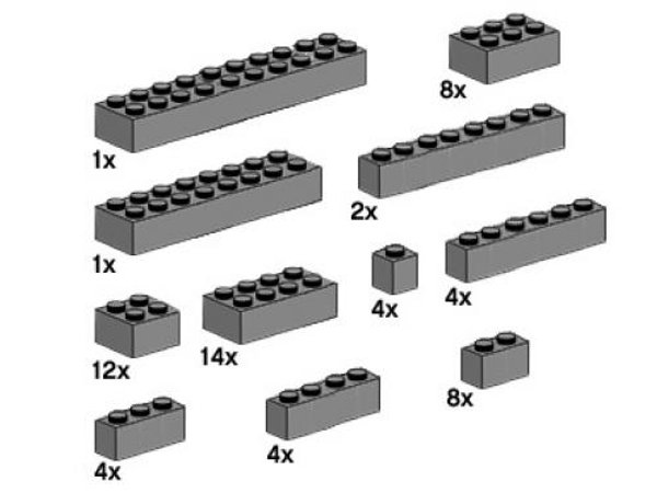 10146 Assorted Dark Gray Bricks