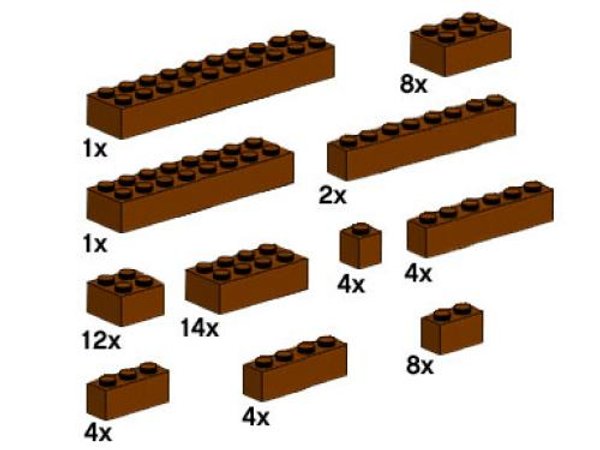 10147 Assorted Brown Bricks