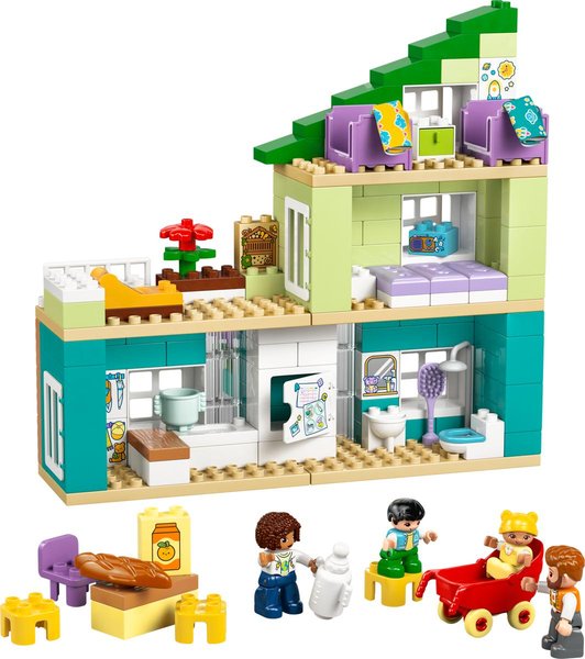 10470 Modernes Familienhaus mit Figuren - 3-in-1-Set