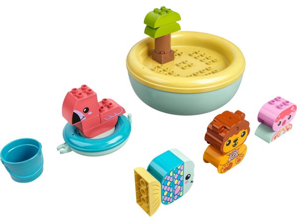 10966 Bath Time Fun: Floating Animal Island