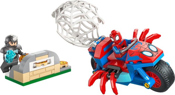 11206 Spidey Spidey auf Motorrad vs. Rhino