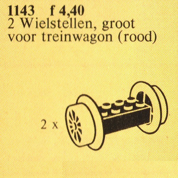 1143 Wheel Bricks with Large Red Train Wheels