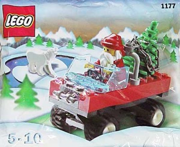 1177 Santa In Truck with Polar Bear