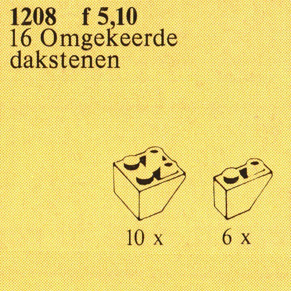 1208 Inverted Slope Bricks, Assorted, Red