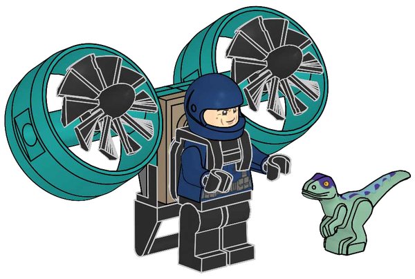 122505 Guard with Jet Pack and Raptor