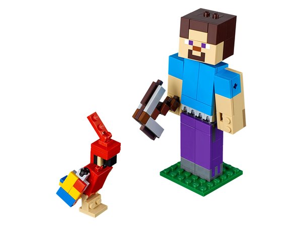 21148 Minecraft Steve BigFig with Parrot