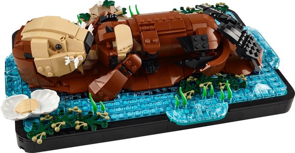 21366 Schwimmende Otter, 3D Modellbau mit Tierfigur