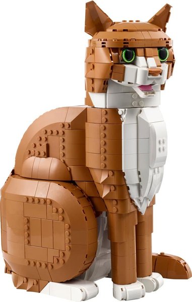 21376 Orangefarbene Katze, Tierfigur Modell für Erwachsene