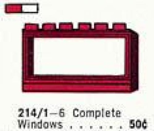 214.1 1 x 6 x 3 Window with Frame