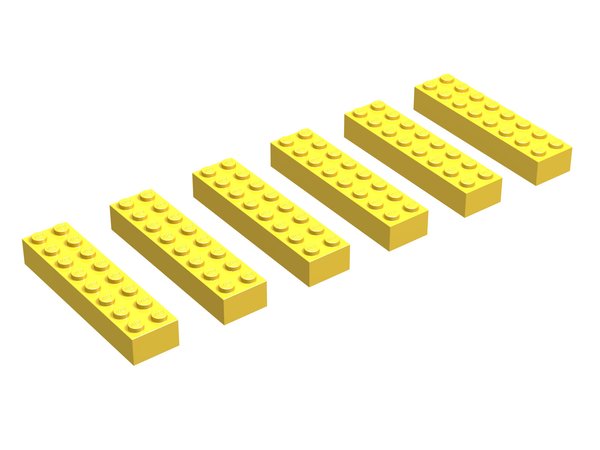 215-2Y 2 x 8 Bricks, Yellow (EUR/UK/AUS)