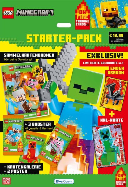 2DD00084 Minecraft Trading Cards Series 3 On Fire - Starterpack (German Version)