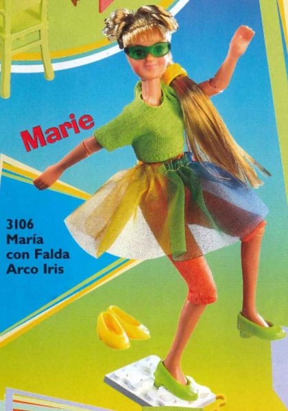 3106 Marie in Rainbow Skirt