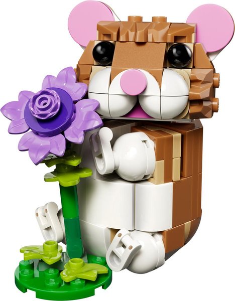 31376 Set Niedlicher Hamster mit Blume