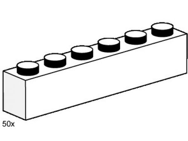 3475 1 x 6 White Bricks