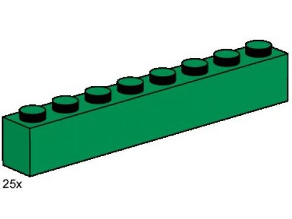 3481 1 x 8 Dark Green Bricks