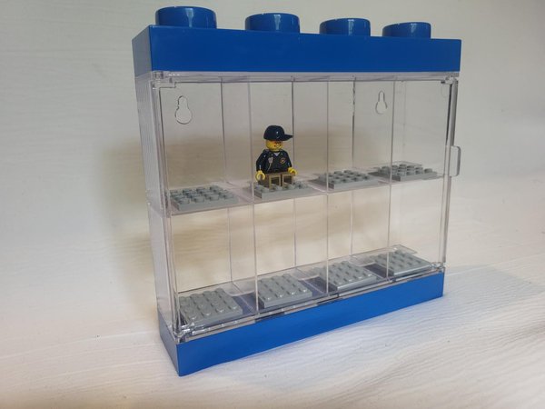 40650005-2 Minifigure Display Case 8 (Blue)