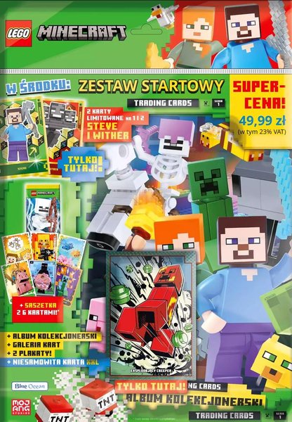 4143644509990 Minecraft Trading Cards Series 1 - Starterpack (Polish Version)