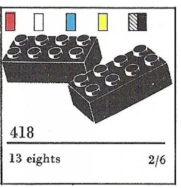 418-2 2 x 4 Bricks (The Building Toy)
