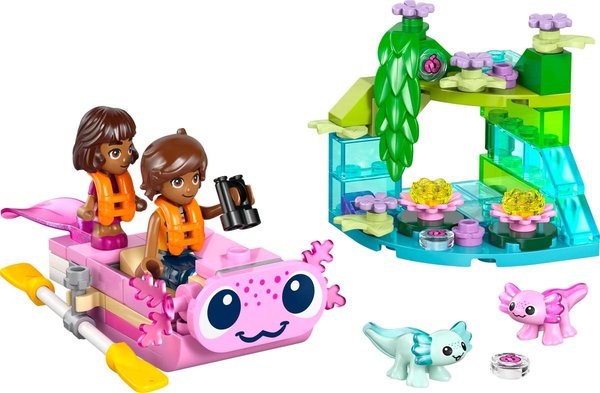 42681 Axolotl-Abenteuerboot, Spielzeug mit Tierfiguren