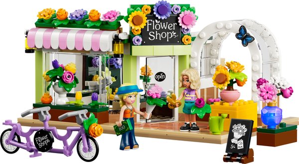 42693 Kreativer Blumenladen, Bauset mit 2 Spielfiguren und Zubehör