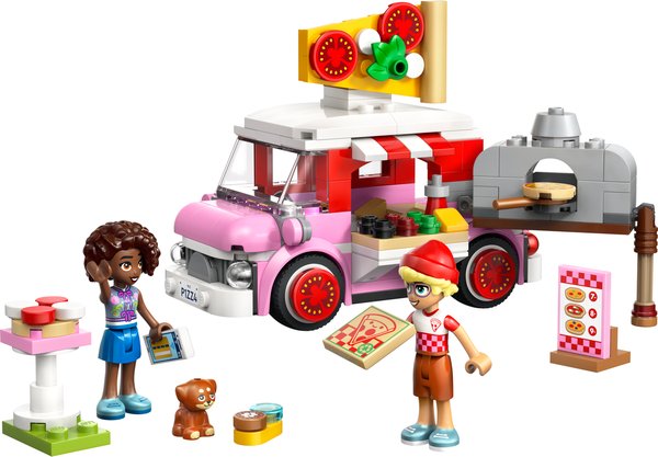42694 Pizzawagen, Bauset für Kinder ab 6 Jahren, Geschenkidee für Mädchen und Jungen