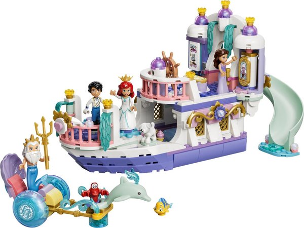 43299 ǀ Disney Princess Arielles Königliches Hochzeitsboot, 7 Figuren für Kinder ab 6 Jahren