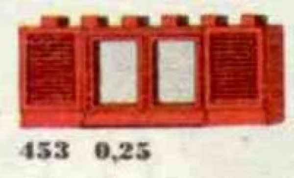 453-2 1 x 6 x 2 Shuttered Windows, Red or White