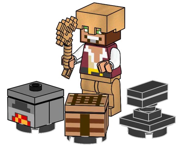 472506 Hero with Crafting table, Furnace and Anvil