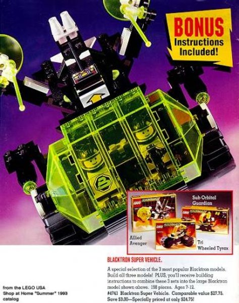 4741 Blacktron Super Vehicle (Value 3-Pack)