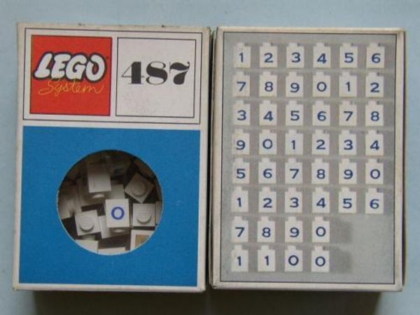 487-2 1 x 1 Bricks with Numbers (System)
