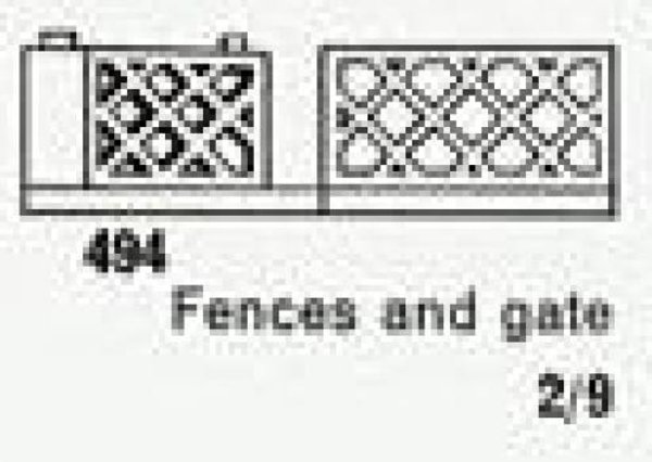 494-2 Gates and Fence, White (The Building Toy)