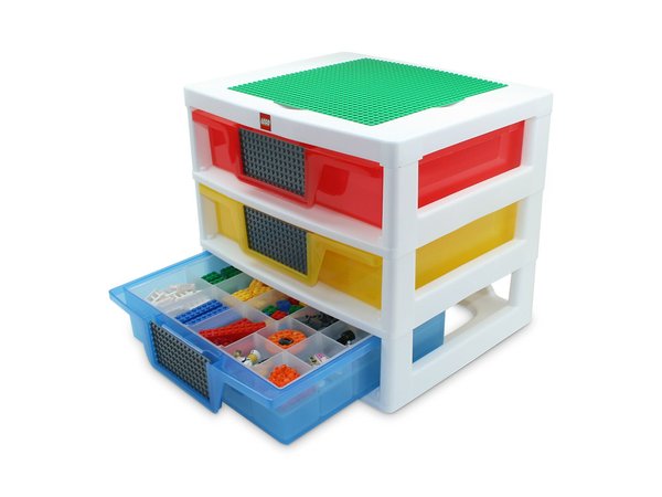 5000248 3-Drawer Storage (White - Red/Yellow/Blue)