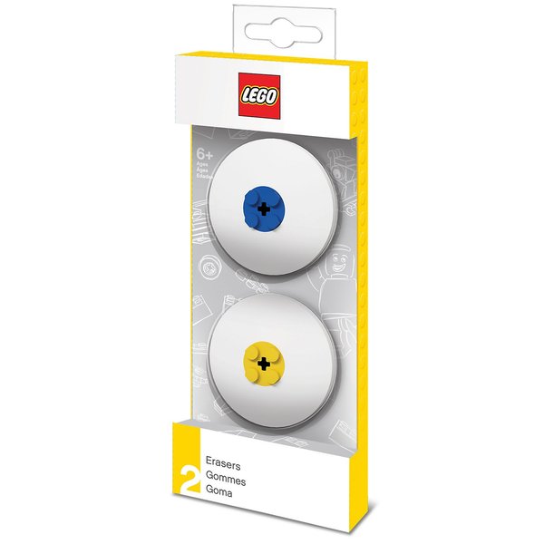 5005108 Round Eraser Set (Blue and Yellow)