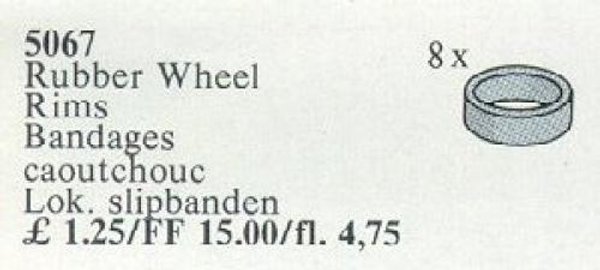 5067 Rubber Wheel Rims, Grey