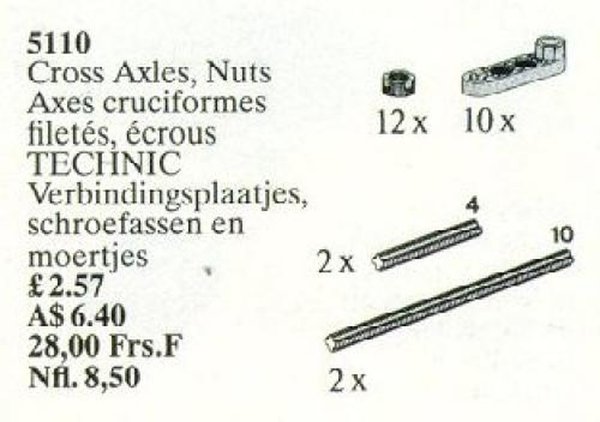 5110-2 Cross Axles, Nuts