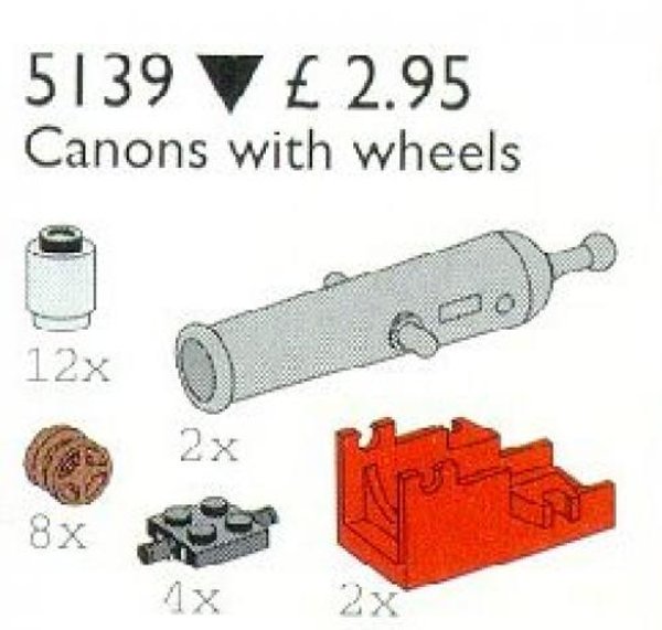 5139 Cannons with Wheels