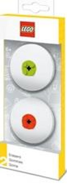 51519 Round Eraser Set (Lime and Red)