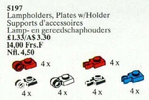 5197 Lampholders, Plate with Holders