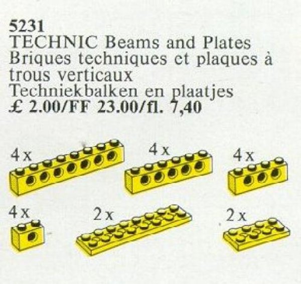 5231 TECHNIC Beams and Plates [Yellow]
