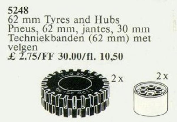 5248 62 mm Tires and Hubs / 62 mm Tyres and Hubs