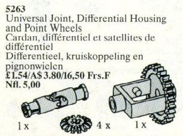5263 Universal Joint, Differential Housing, and Point Wheels