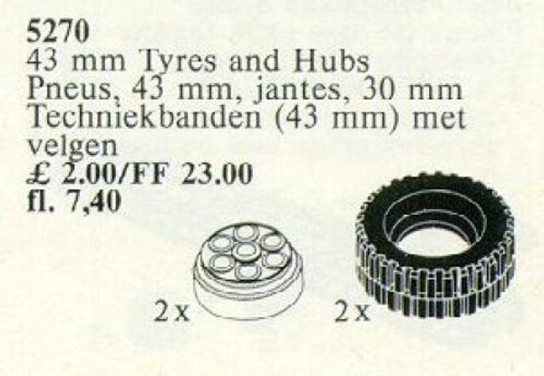 5270 43 mm Tires and Hubs / 43 mm Tyres and Hubs