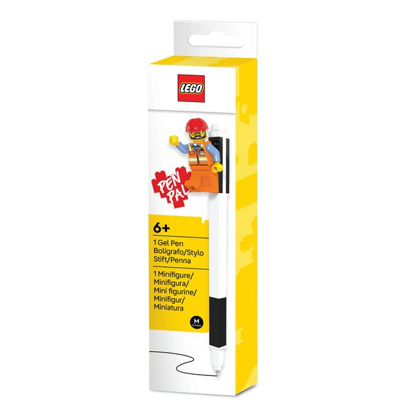 53703 Pen Pal Gel Pen with Construction Worker Minifigure (Black)