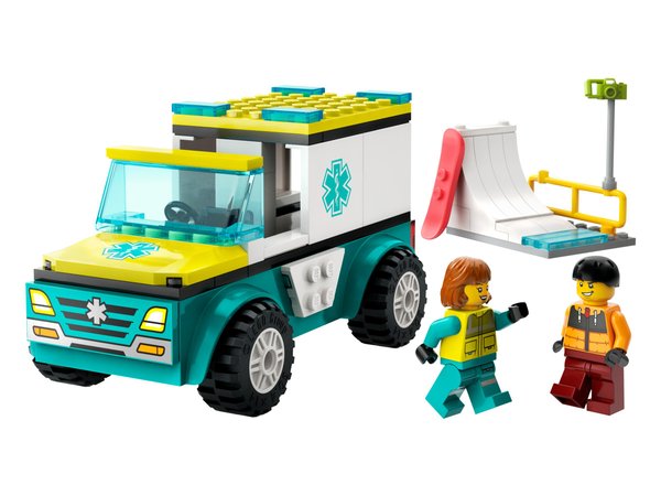 60403 Emergency Ambulance and Snowboarder