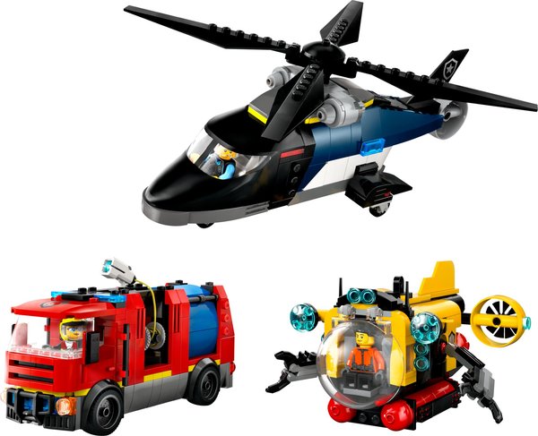 60462 Helicopter, Fire Truck & Submarine Remix