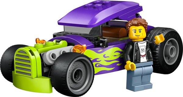 60485 Hot Rod, Spielzeug mit Minifigur für Kinder 5 Jahren