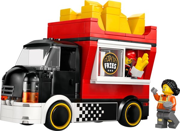 60488 Pommes-Truck, Spielzeug mit 2 Minifiguren für Kinder