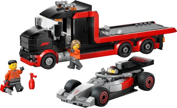 60493 F1 Truck mit Audi F1 Rennwagen