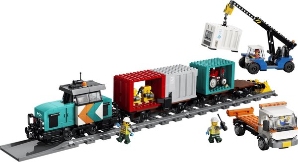 60509 Hafengüterzug mit Kran und LKW
